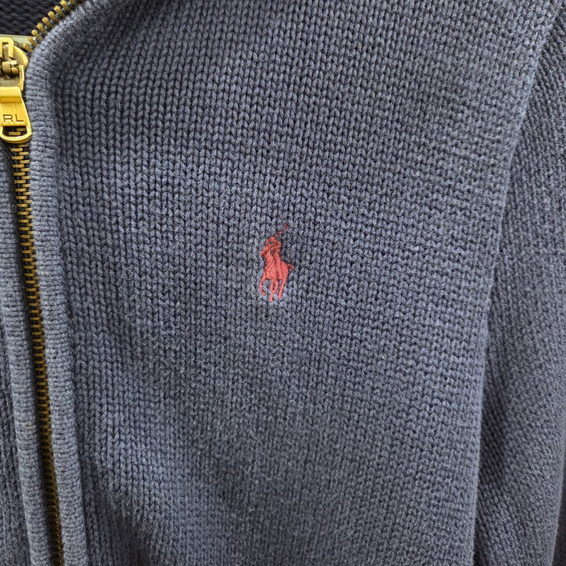 폴로랄프로렌 스포츠 우먼 세일러카라 니트집업 네이비 M 상품이미지2