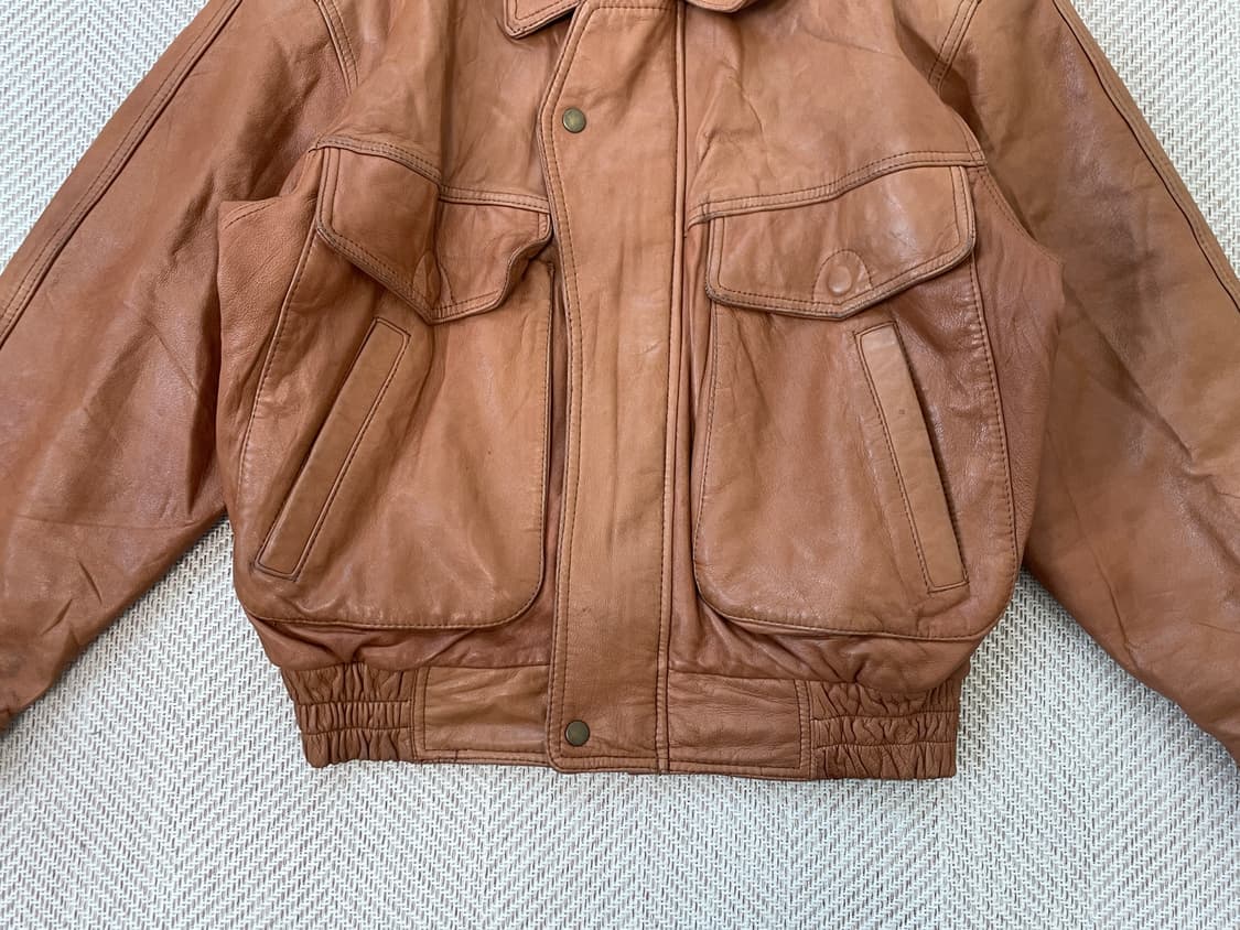 빈티지 conquistador A-2 플라이트 레더자켓 J03929 상품이미지2