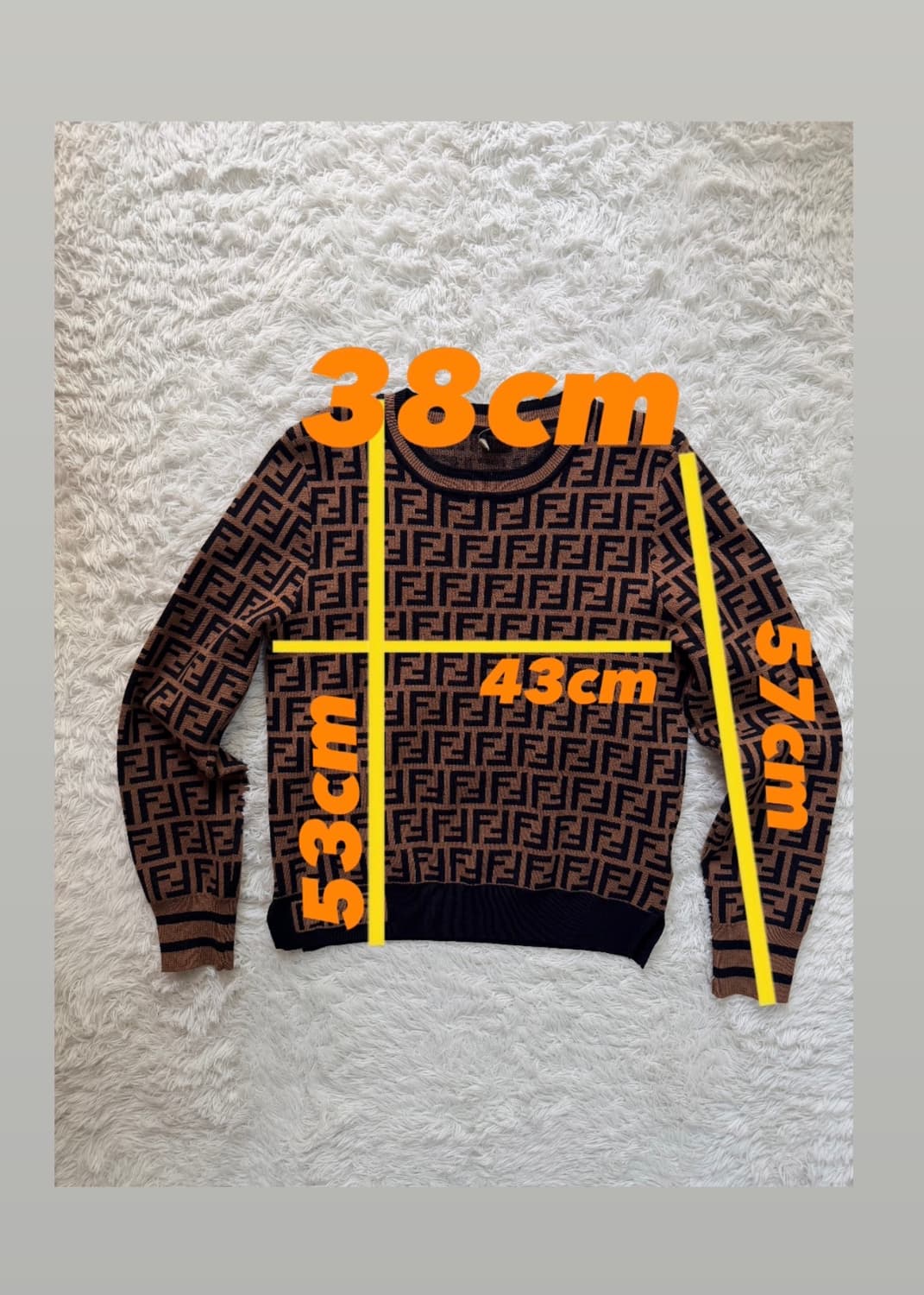 펜디(FENDI) FF 로고 자카드 니트 스웨터 상품이미지4
