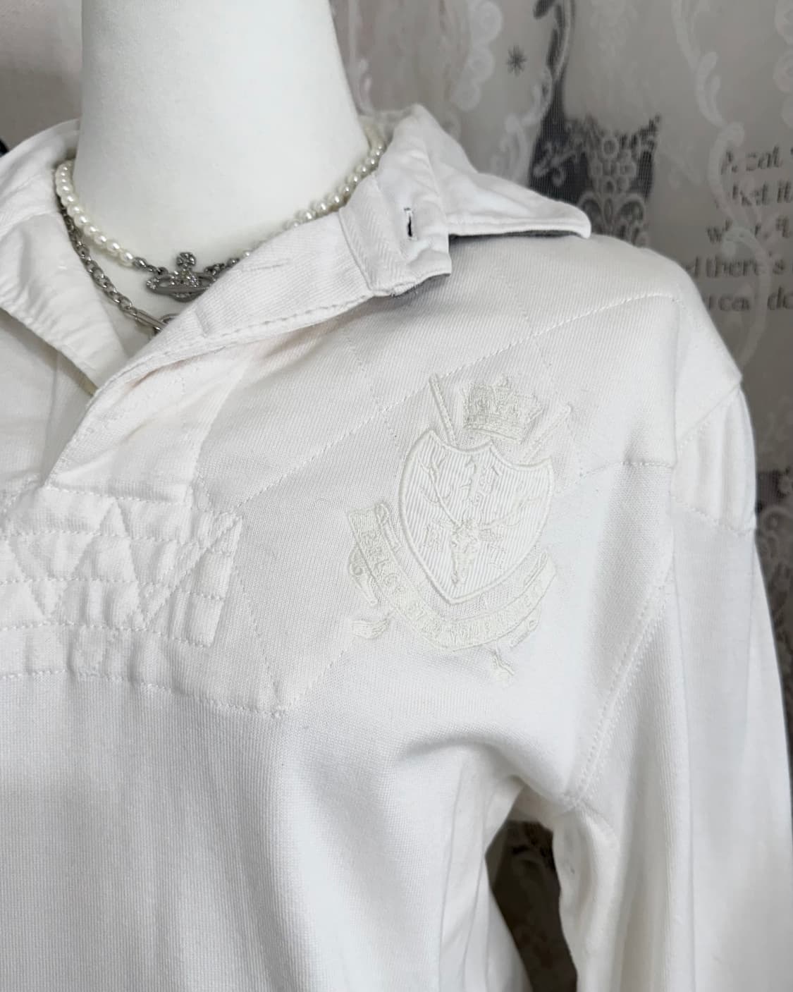 폴로 랄프로렌 화이트 카라 티셔츠 상품이미지3