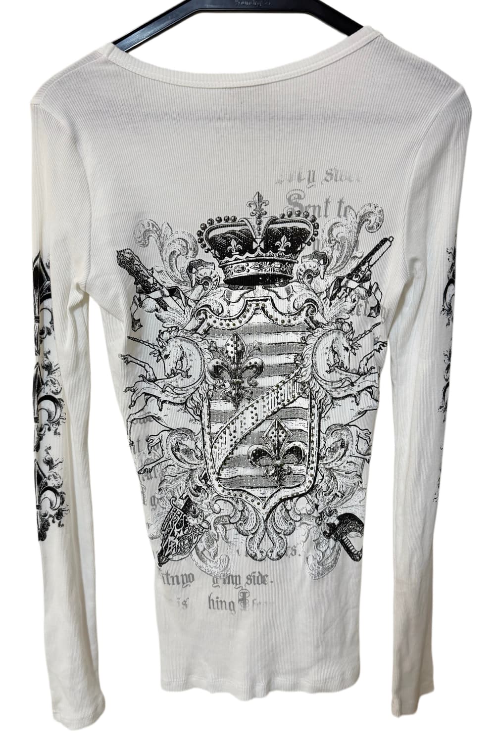 펑크 갸루 y2k 고딕 그래픽 큐빅 롱슬리브 티셔츠 상품이미지4