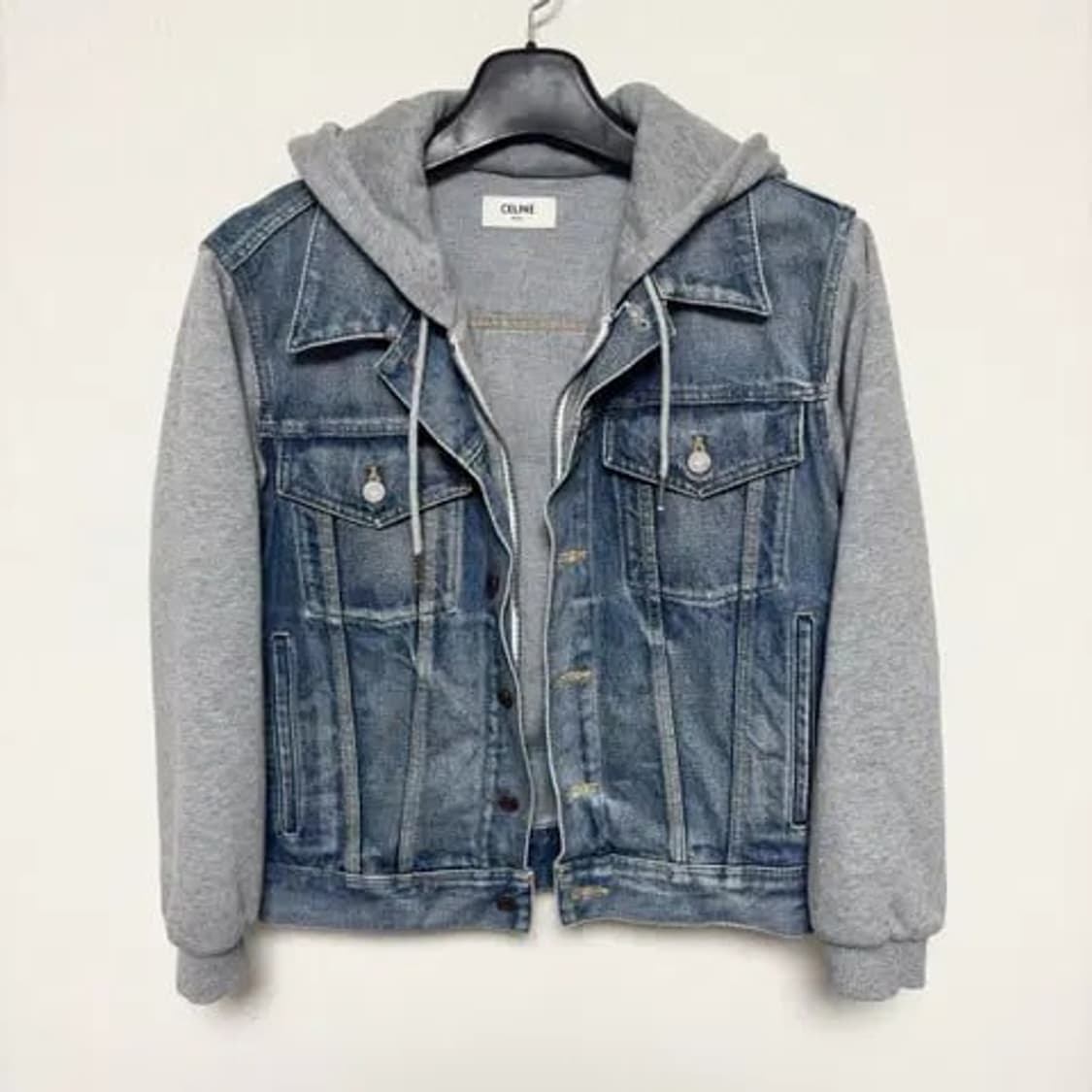 [S] 셀린느 백로고 후드 워싱 데님 자켓 상품이미지2