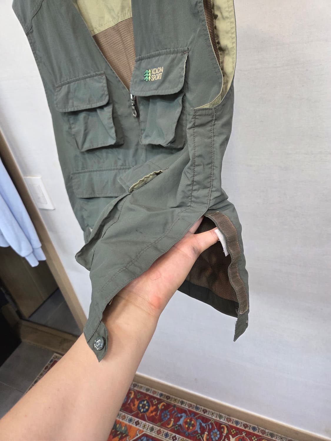 코오롱스포츠 올드스쿨 빈티지 나일론 낚시 등산 조끼 xl 상품이미지5