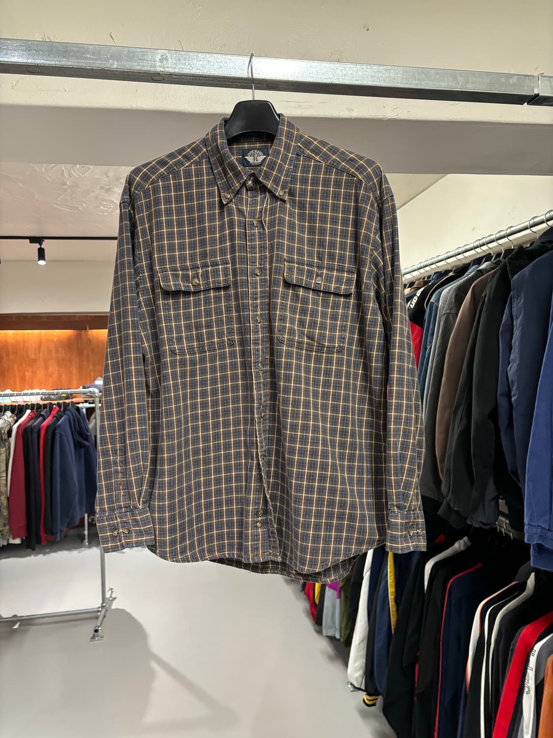dockers 브라운 체크 셔츠 상품이미지3