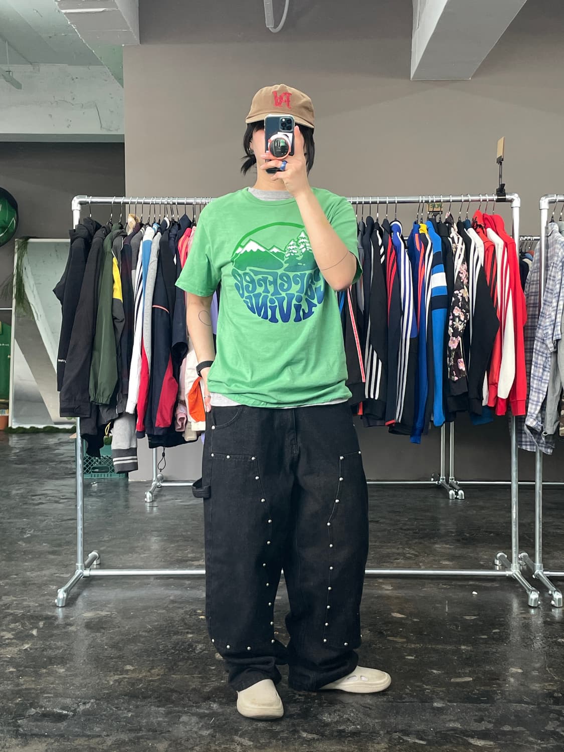 빈티지 프린팅 반팔 티셔츠 (B047)   상품이미지4