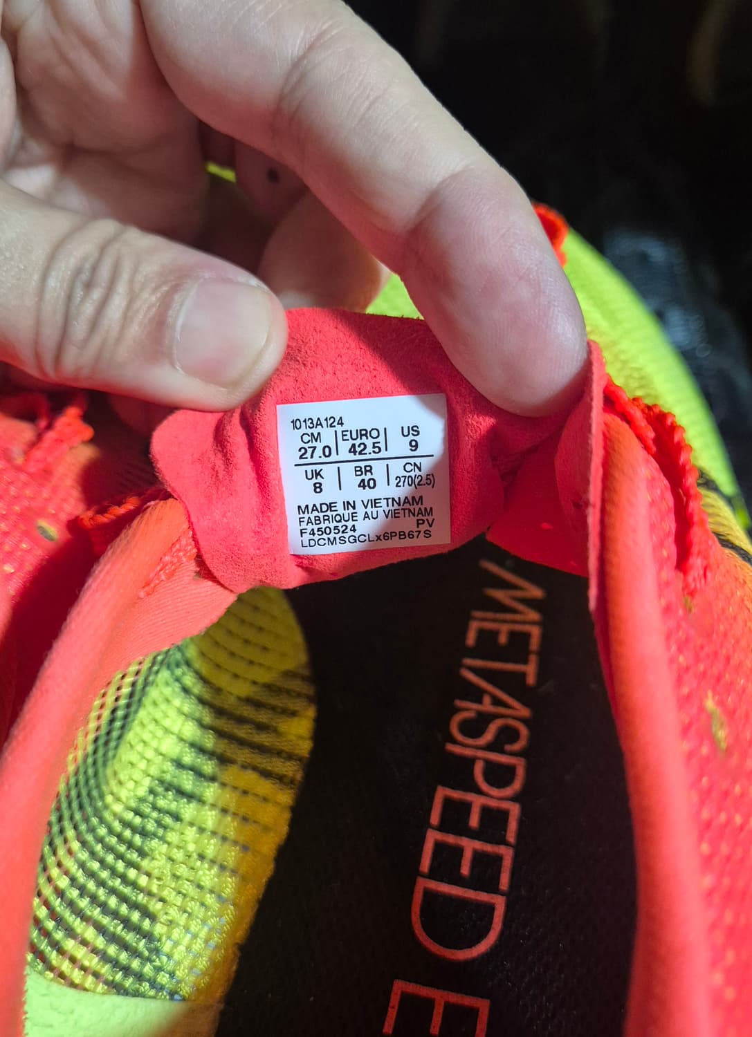 아식스 메타스피드 엣지 파리 270 사이즈 판매 상품이미지9