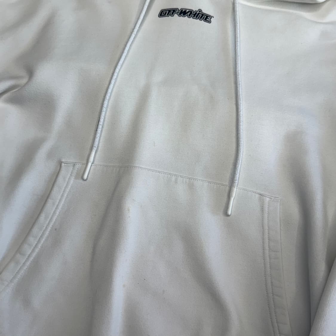 Off White 마커 팬 애로우 화이트 후드티 상품이미지6