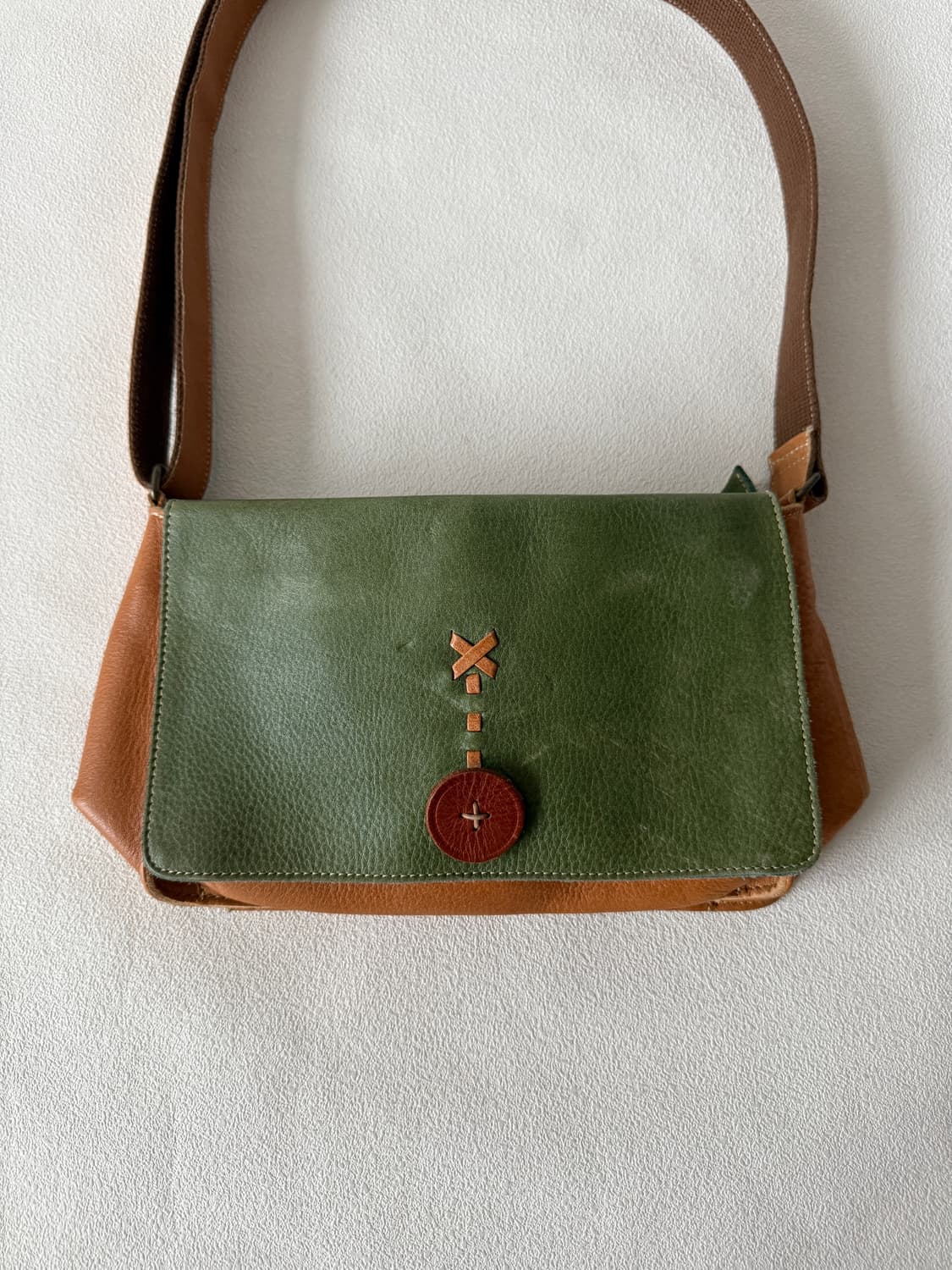 Pre owned 레더 숄더 크로스백 상품이미지2