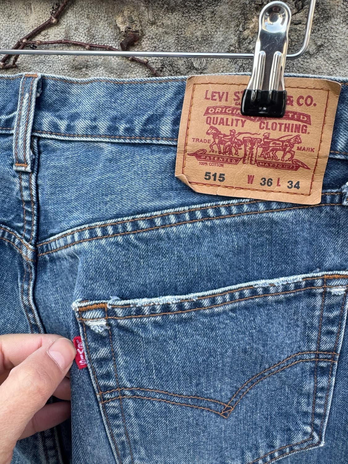 90s 리바이스 빈티지 515 데님 팬츠 36/34 상품이미지6