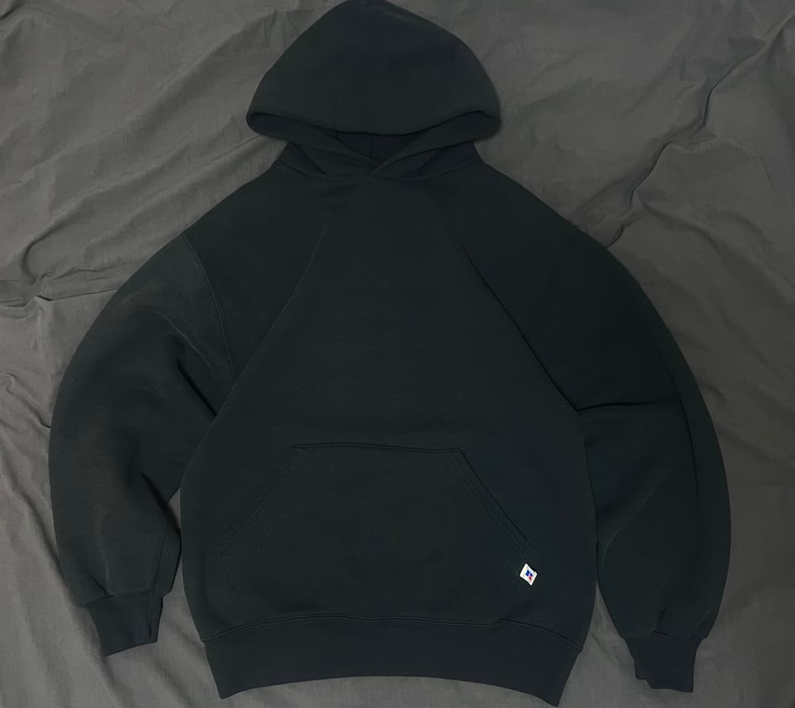 90s 러셀 빈티지 50/50 페이드블랙 후드 상품이미지1