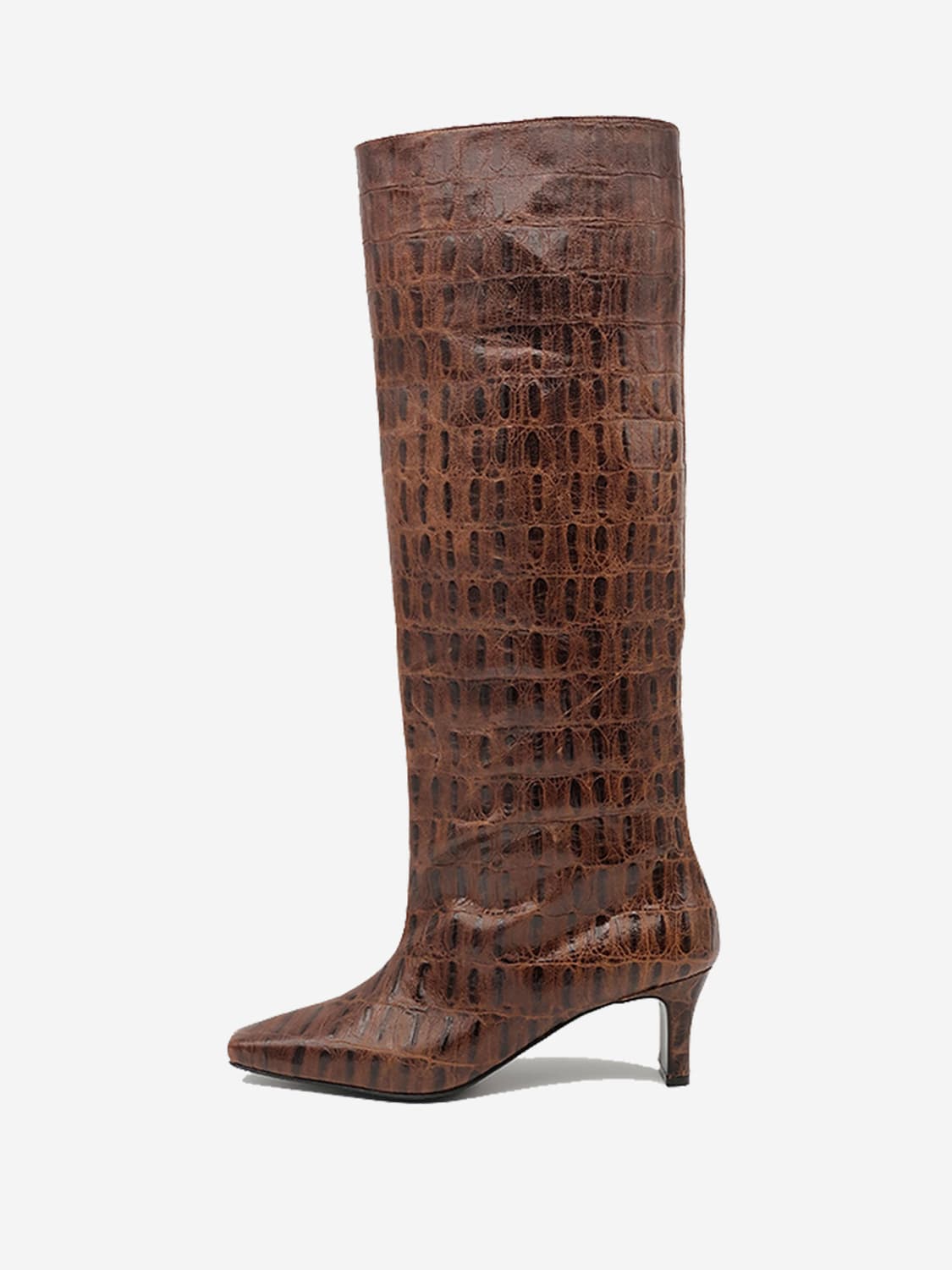 Hyoon 소가죽 롱부츠 브라운 245 상품이미지2