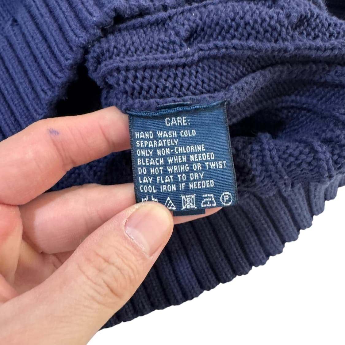 여성 폴로 랄프로렌 네이비 꽈배기 니트 상품이미지4