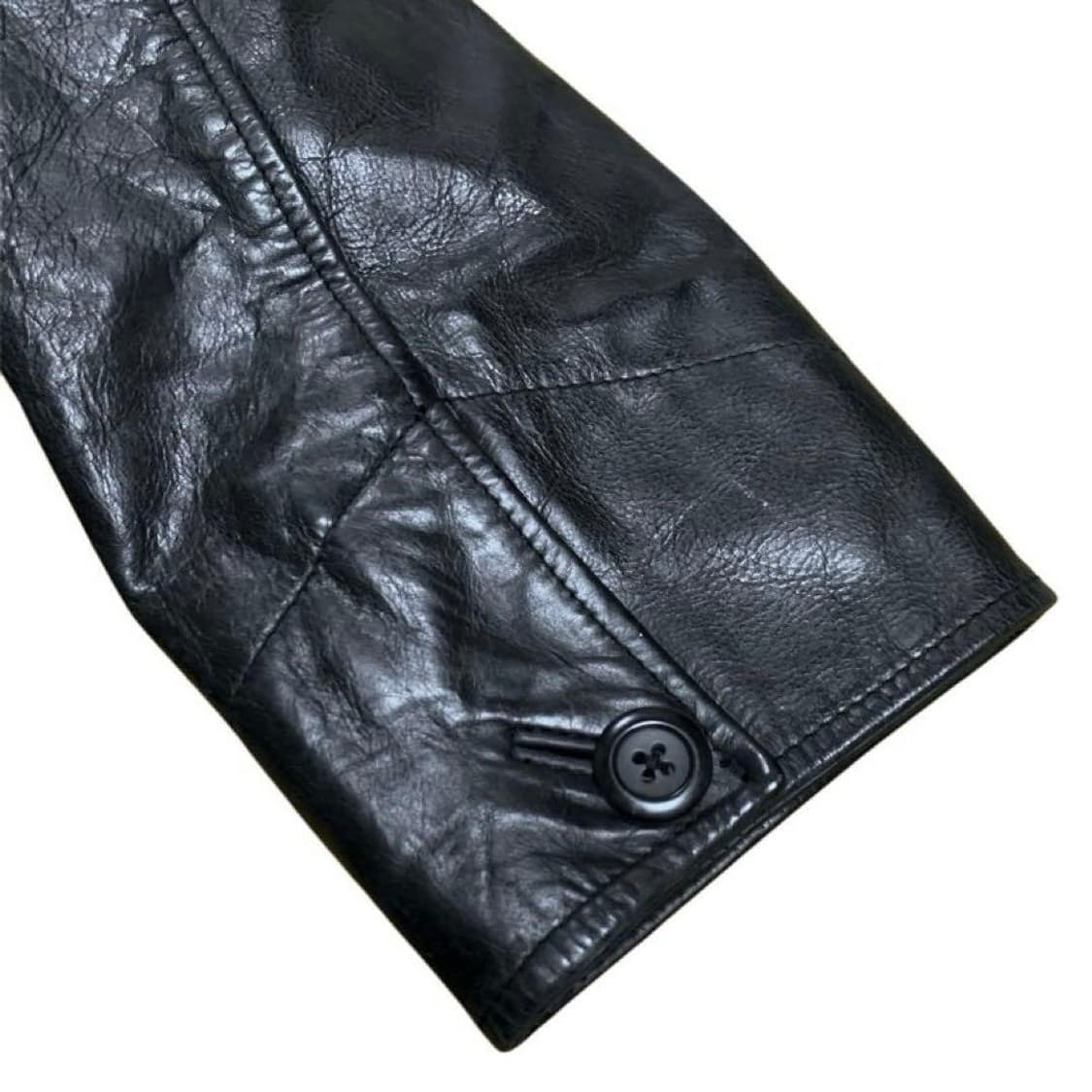 [L/미품] 올드갭 레더 카코트 블랙 빈티지 gap 상품이미지5