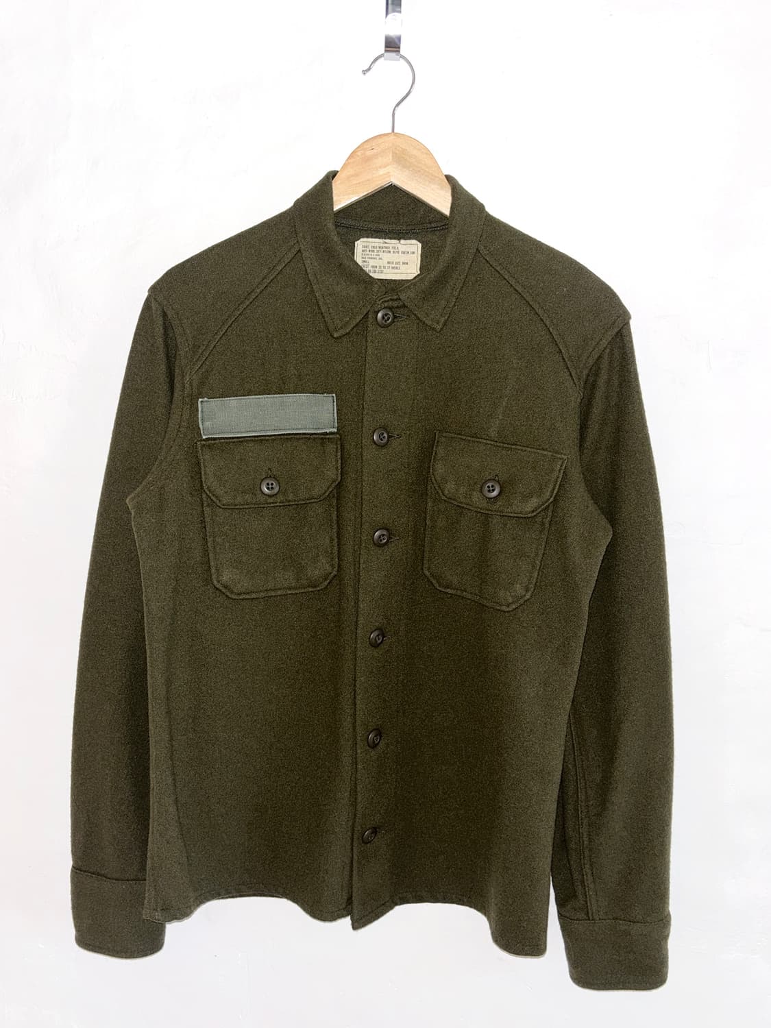 1960s US Army 오리지널 울 셔켓 / Olive Green 상품이미지1