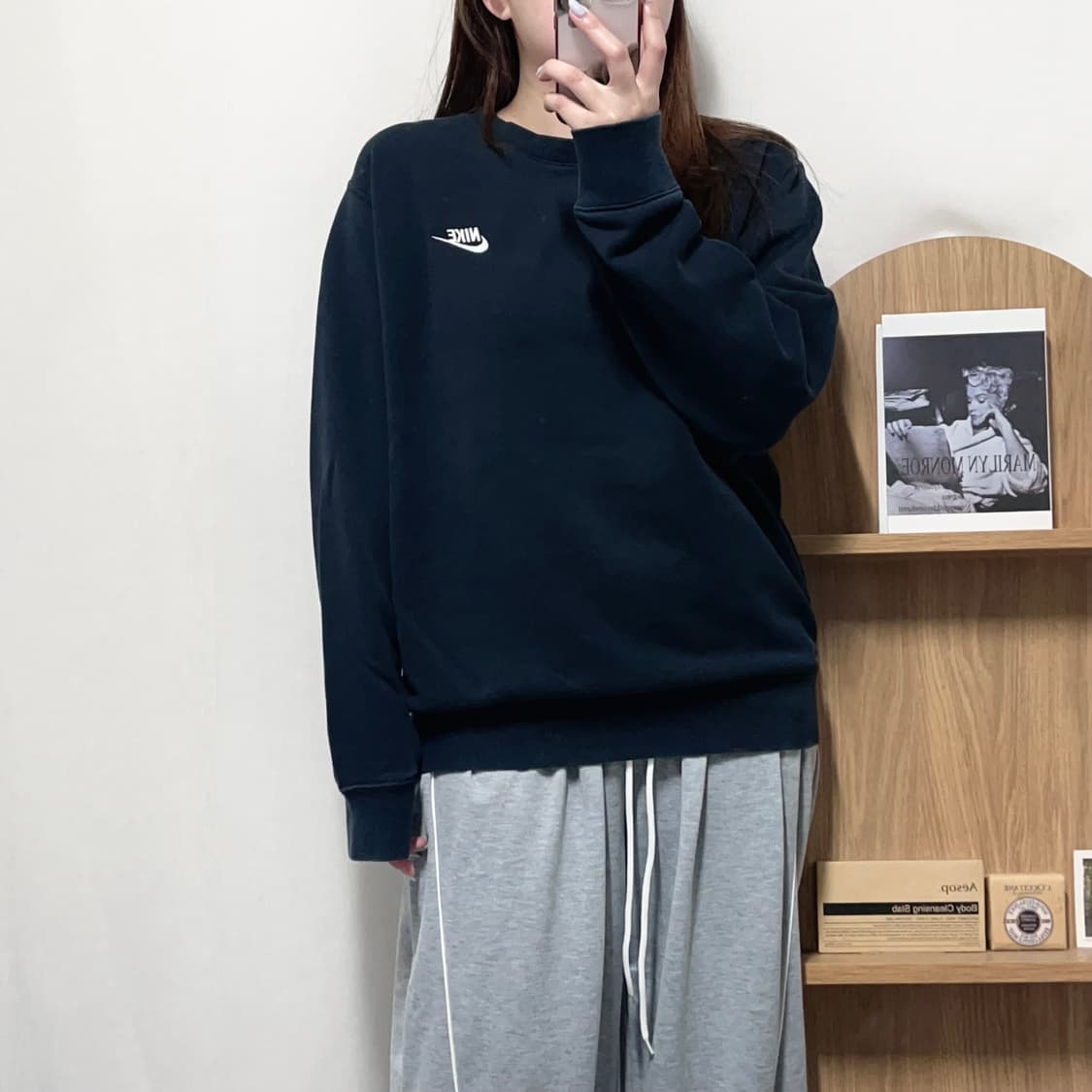 [정품] 나이키 블랙 푸츄라 맨투맨 [ L ] 상품이미지2