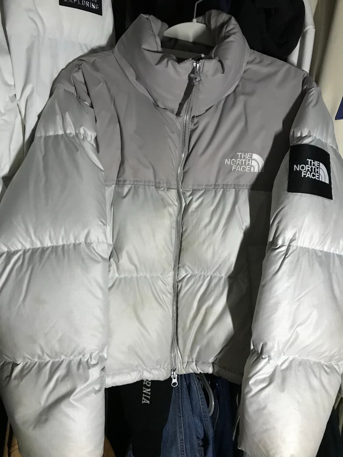 노스페이스 화이트 라벨 노벨티 눕시 다운 자켓 아이스 그레이 상품이미지1