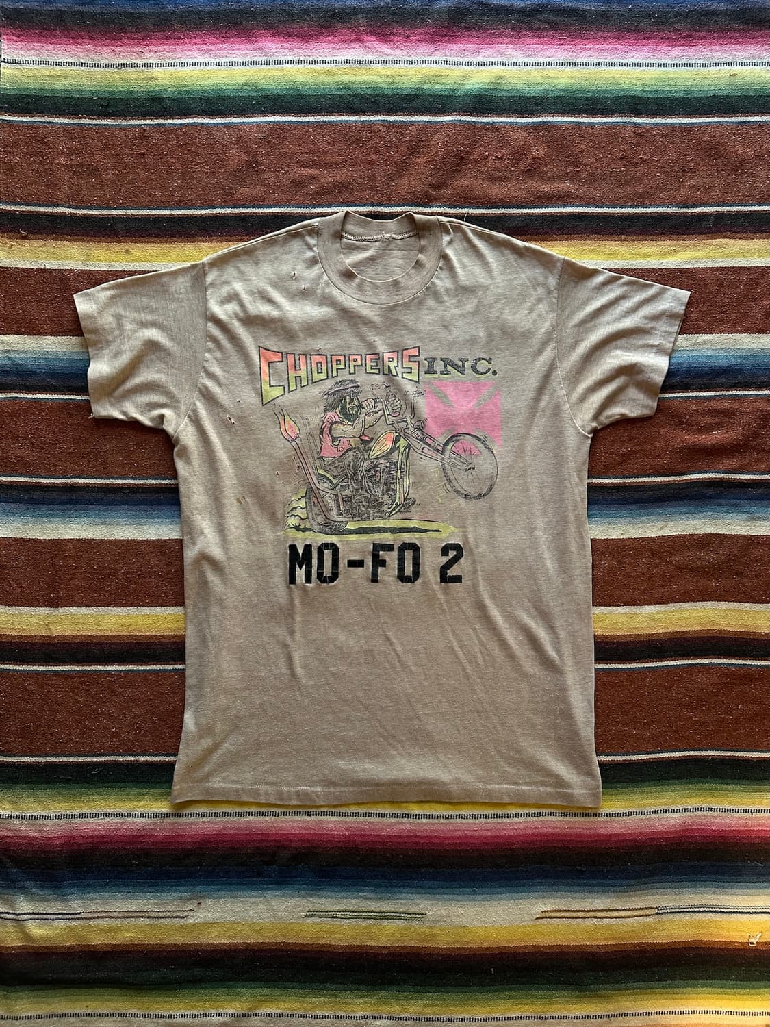 70s USA 빈티지 쵸퍼 Choppers 바이크 반팔 티셔츠 상품이미지1