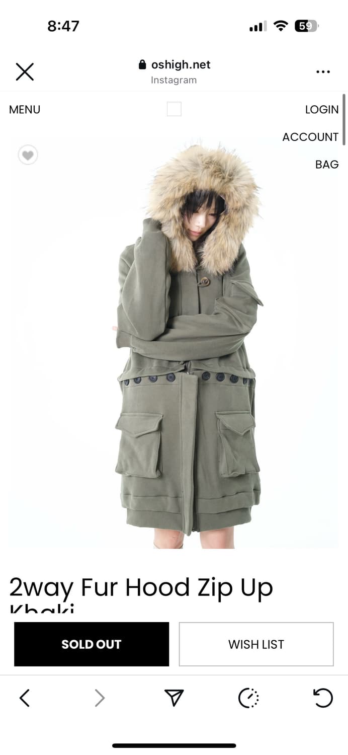 오스하이 투웨이퍼후드집업카키 상품이미지1