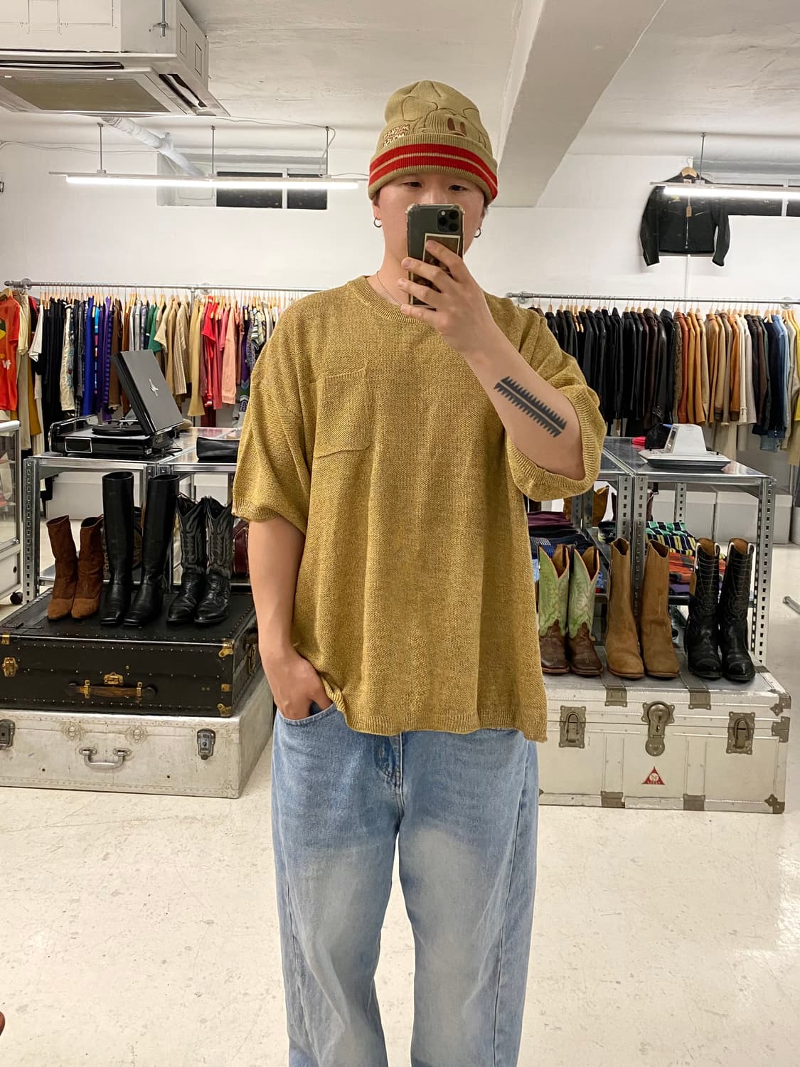FREAK'S STORE knit t-shirts 프릭스스토어 니트 반팔 상품이미지1