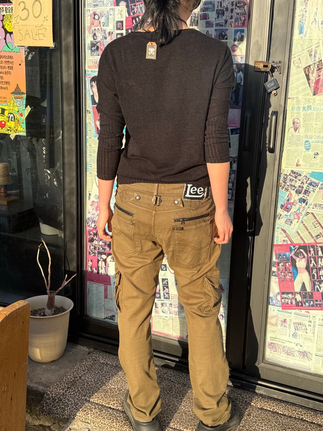 일본판 Lee 백스트랩 카고팬츠 코디세트  상품이미지6