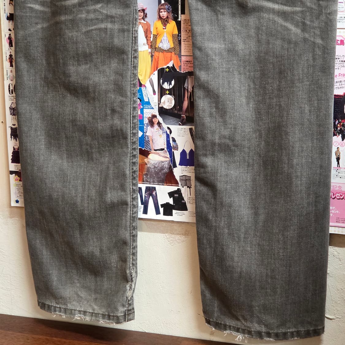 에스크 빈티지 그레이 워싱 스트레이트 팬츠 상품이미지4