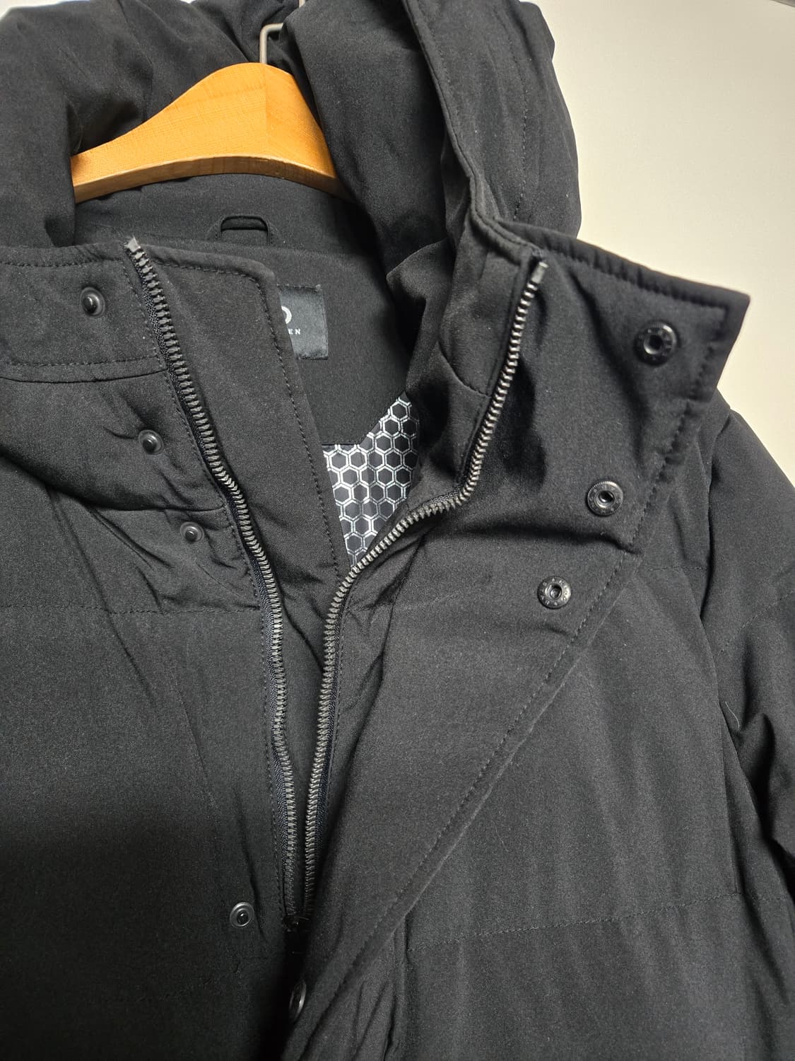 스파오 남성 롱패딩 100 블랙 상품이미지5