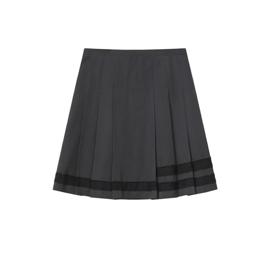 미세키서울 트림드 미디 스커트 차콜 상품이미지1