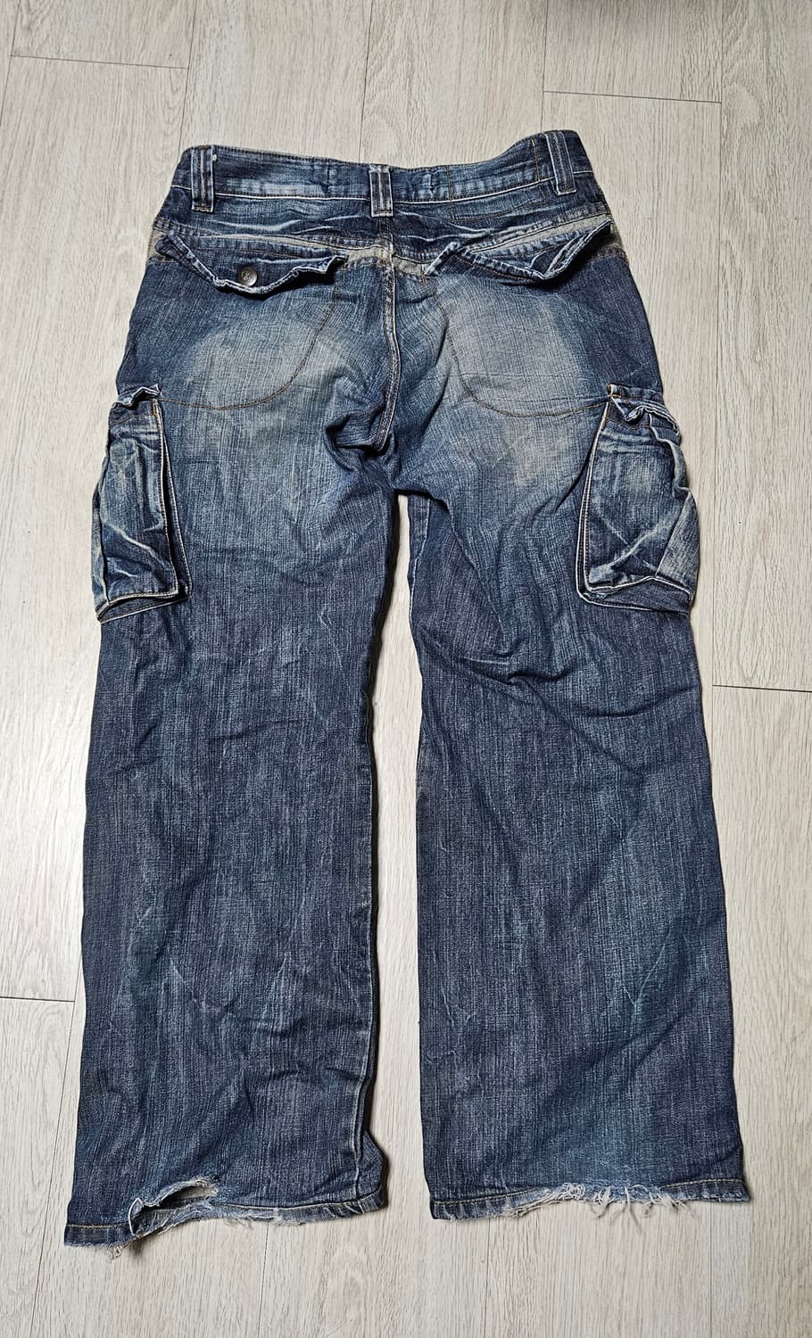 빈티지 워싱 와이드 카고팬츠 , 바지 상품이미지2