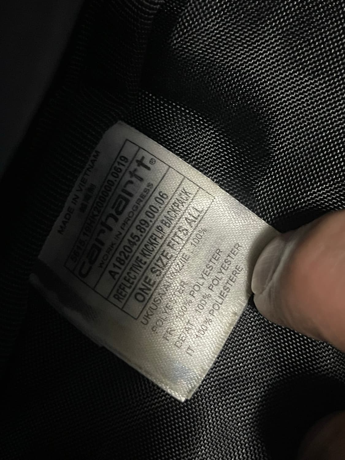 칼하트 킥플립 백팩 블랙 상품이미지5