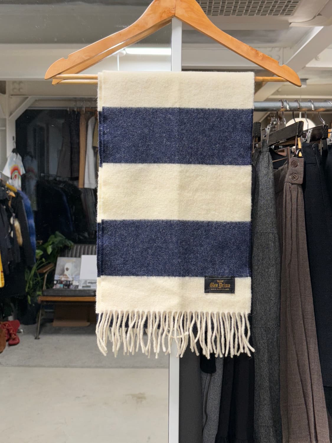 Glen prince 스트라이프 울 머플러 상품이미지1