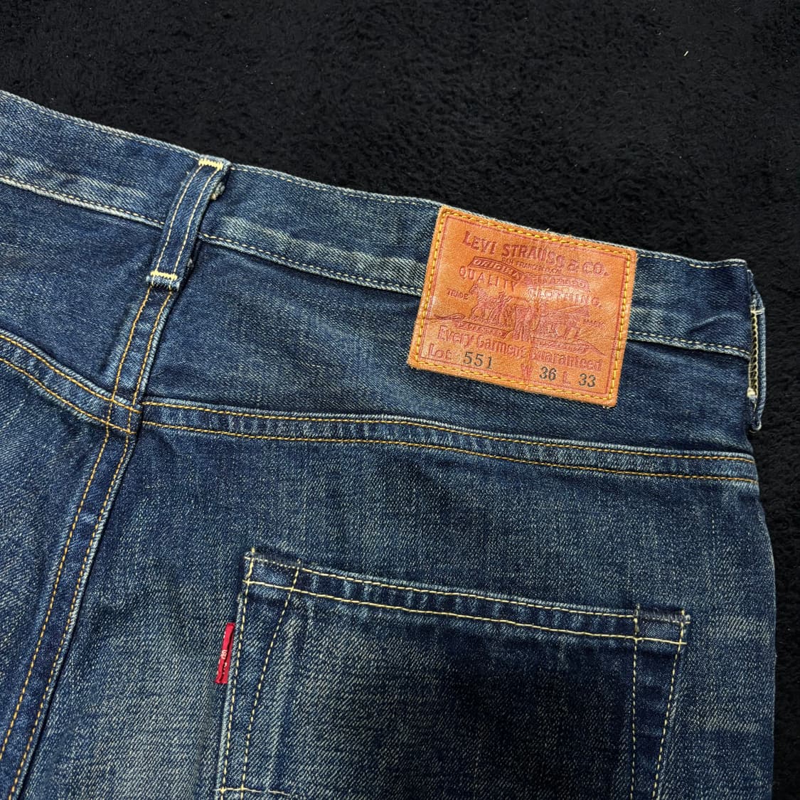 36 리바이스551 made in japan 진청 워싱 셀비지 데님팬츠 상품이미지5