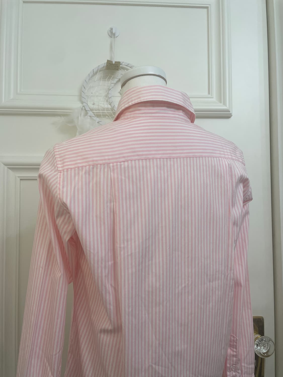 strawberry pink stripe basic cotton shir 상품이미지4
