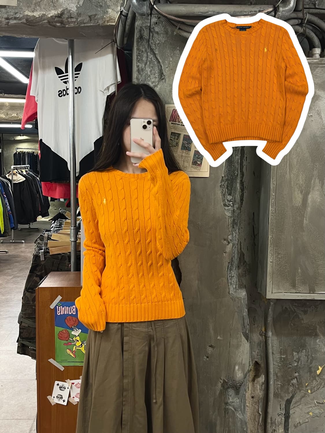 폴로 랄프로렌 니트 오렌지 S #csz1274 상품이미지1
