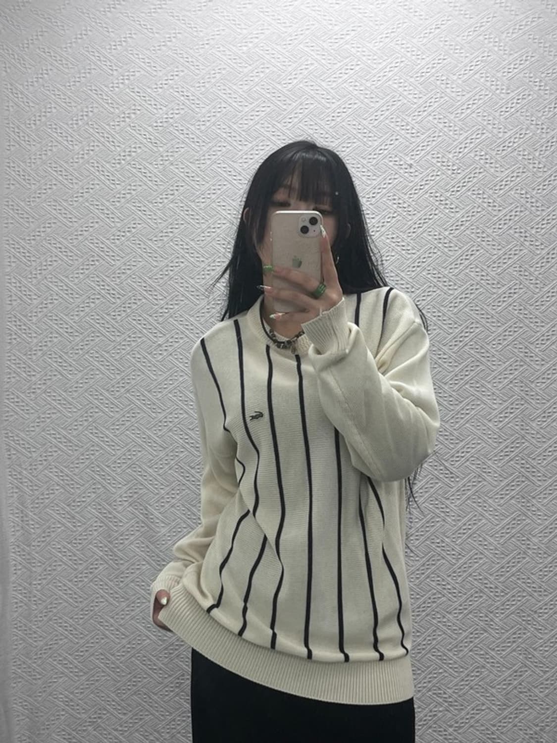 라코스테 올드스쿨 레트로 여리 스트라이프 니트 100 C08886 상품이미지1