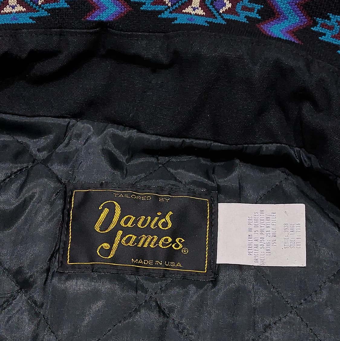 80s David James 아즈텍 봄버 자켓 L (110)산타페 상품이미지8