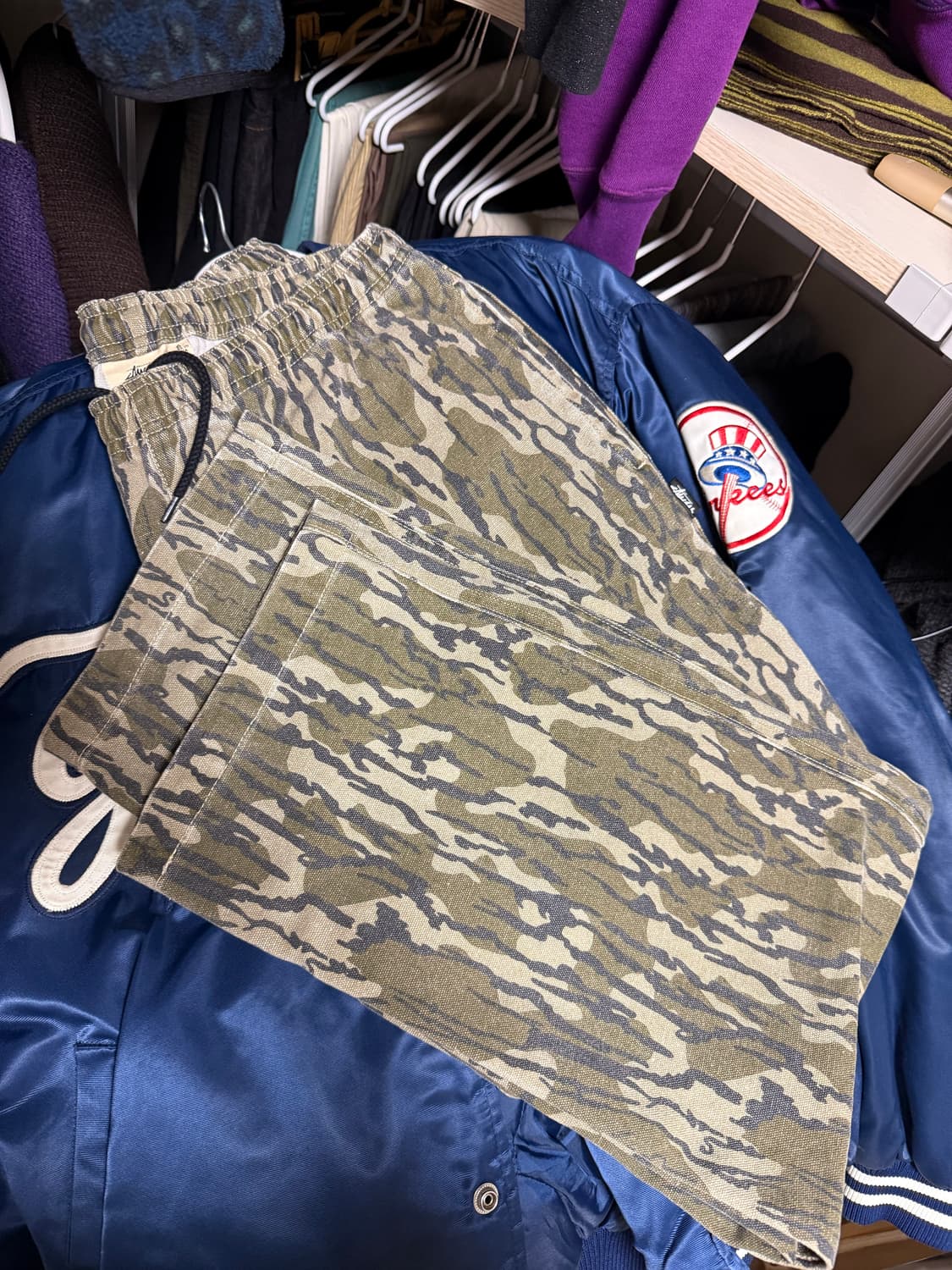 스투시 카모 모시 오크 캔버스 비치팬츠 s 상품이미지4