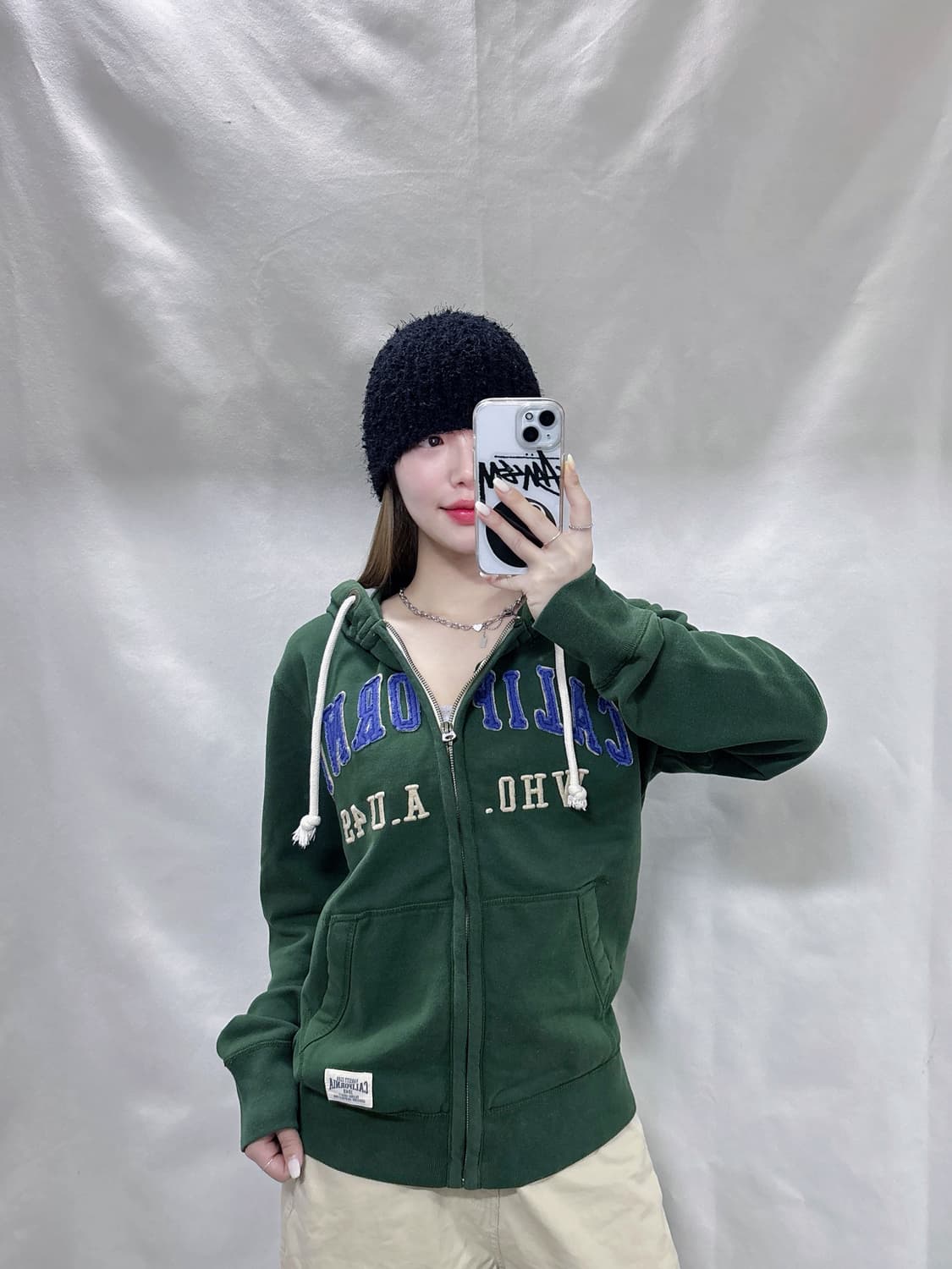 후아유 켈리포니아 빅로고 후드집업  상품이미지1