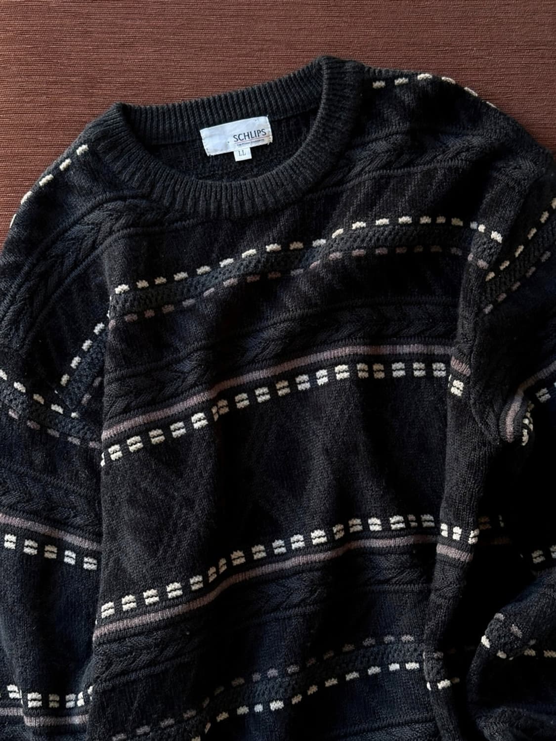 Wool blend pattern knit P/O 상품이미지1