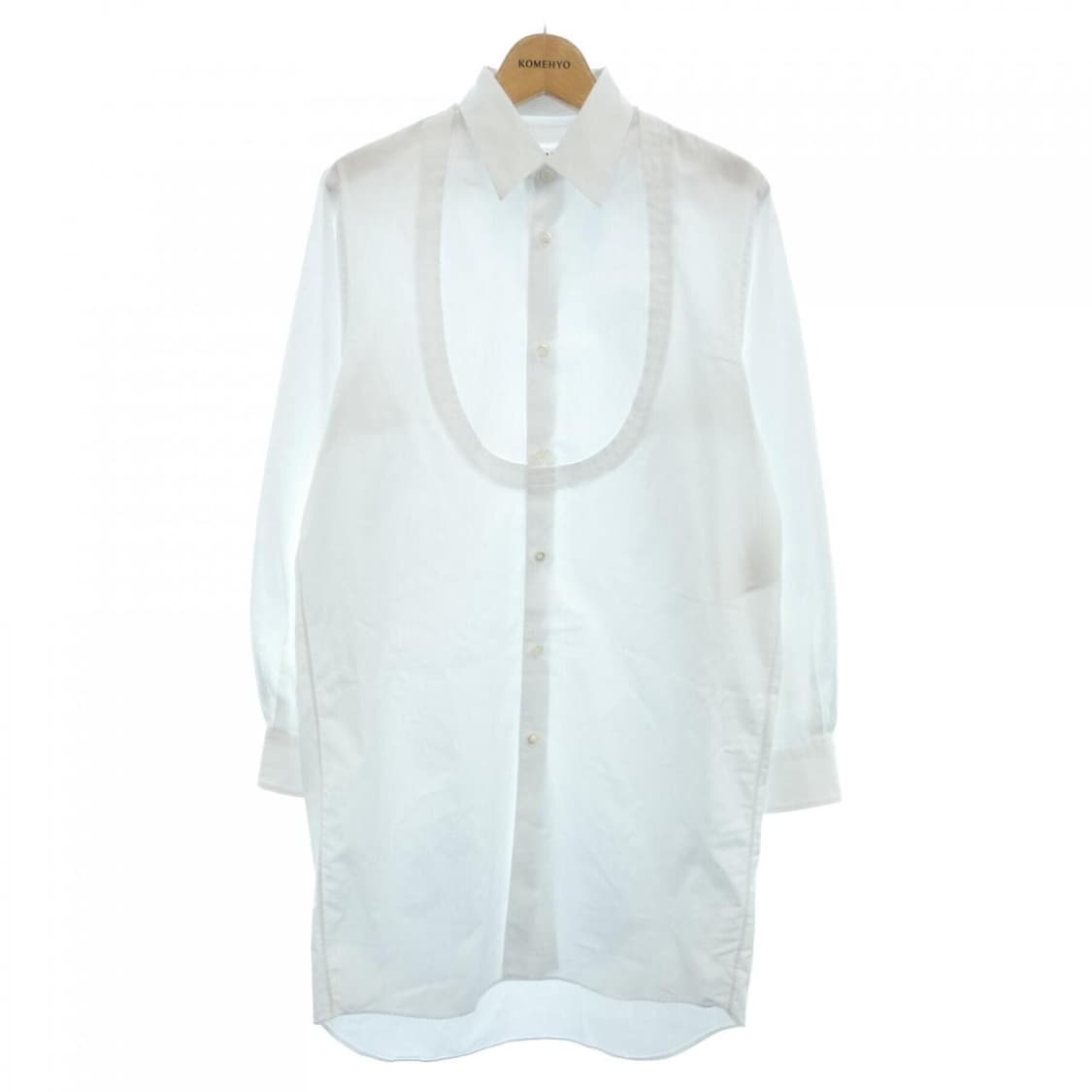 Comme des garcons 꼼데가르송 롱 코튼 셔츠 원피스 화이트 상품이미지3