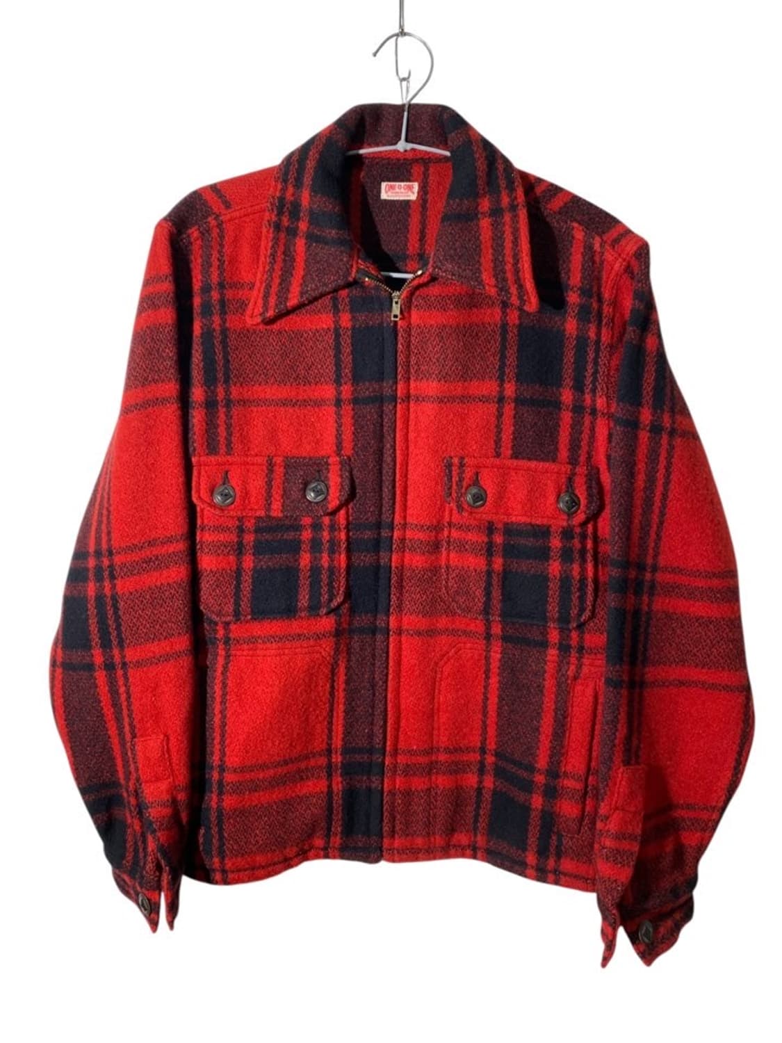 one-o-one 체크 울 자켓 상품이미지1