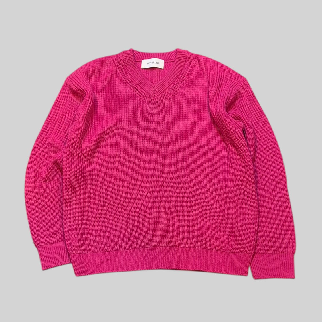 FREE 핫핑크 V넥 니트 상품이미지1