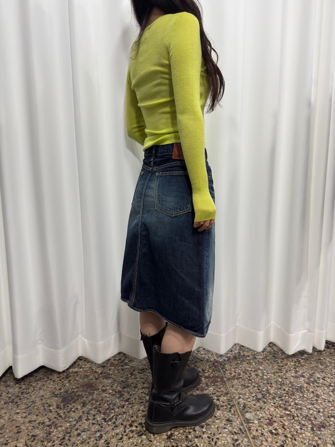 omnigod denim midi skirt 상품이미지3
