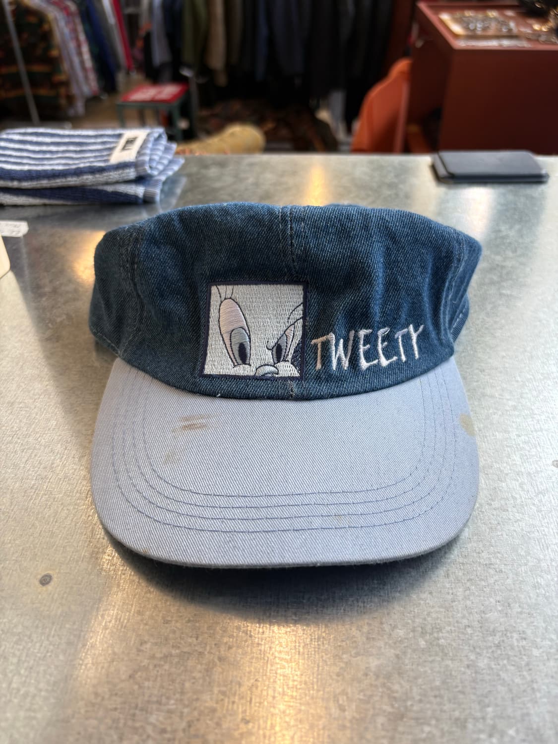 루니툰즈 트위티 빈티지 데님 볼캡 상품이미지1