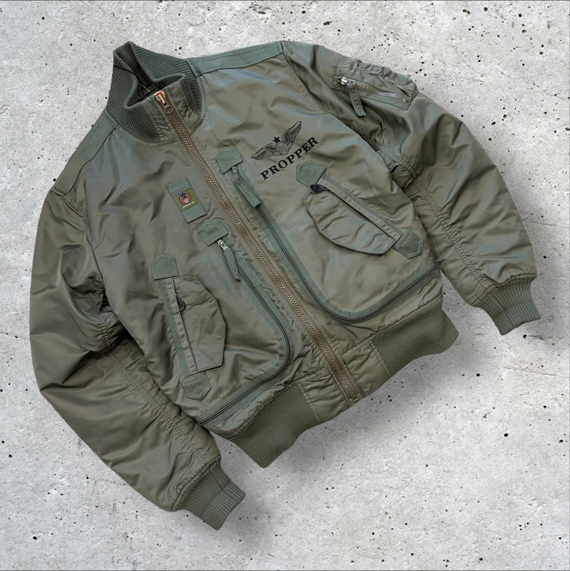 [M] 프로퍼 MA-1 항공 자켓 카키 B672 상품이미지1