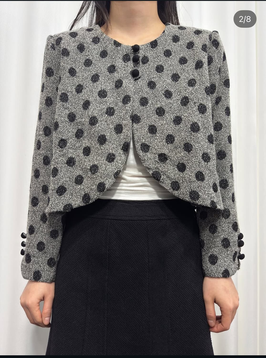 dot crop jacket 상품이미지1