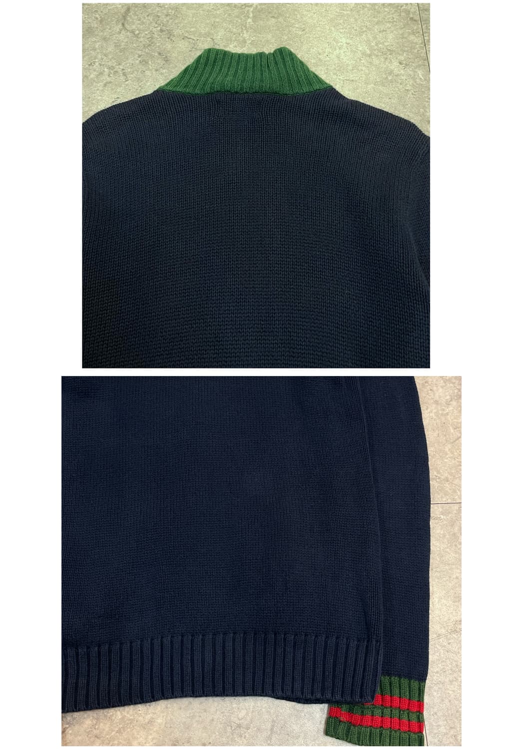 폴로 랄프로렌 빅포니 배색 니트 집업 네이비 키즈 L #csz2184 상품이미지6