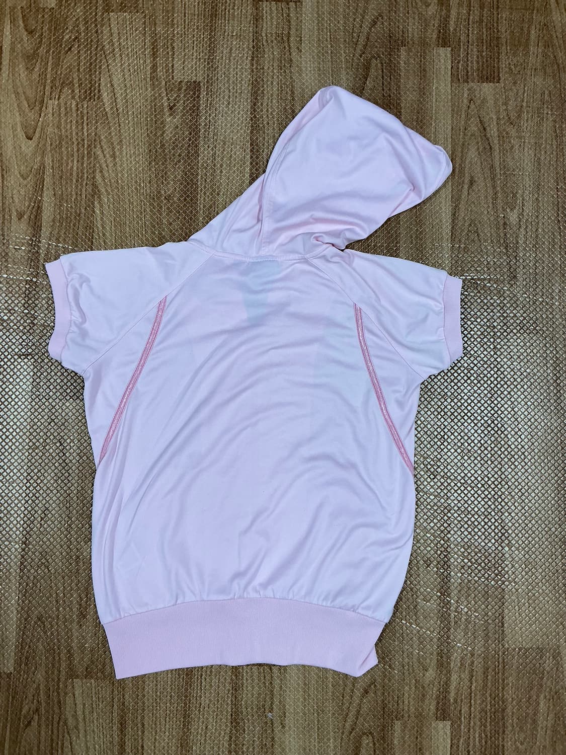 뉴발란스 핑크 반팔 후드집업 상품이미지2