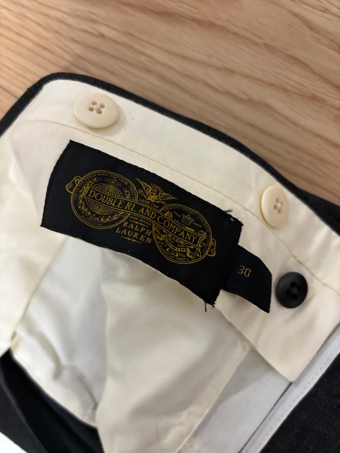 [38S/30] RRL 3피스 울수트 팬츠 차콜 상품이미지6