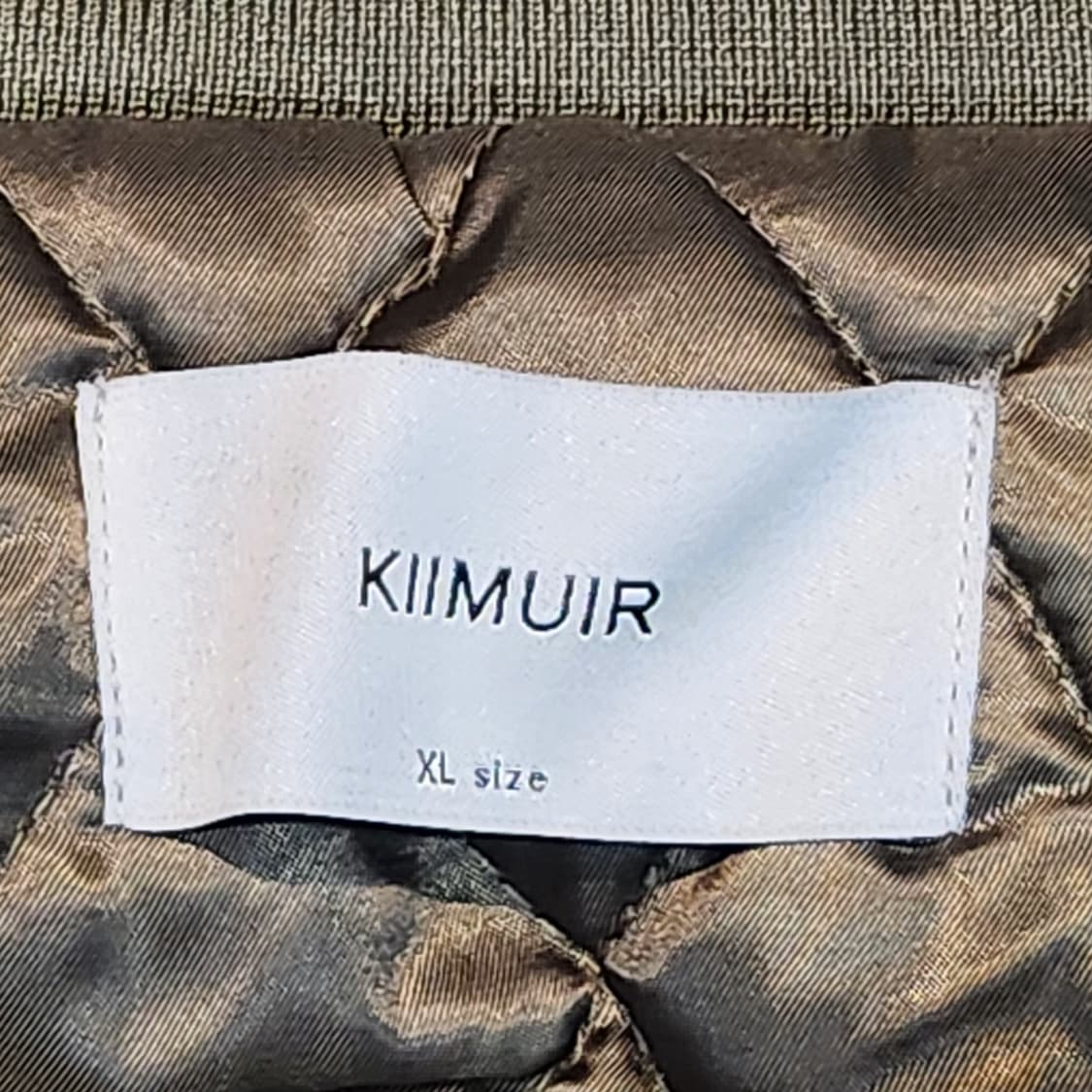 키뮤어 카키색 하이넥 봄버 자켓 (XL) 상품이미지2