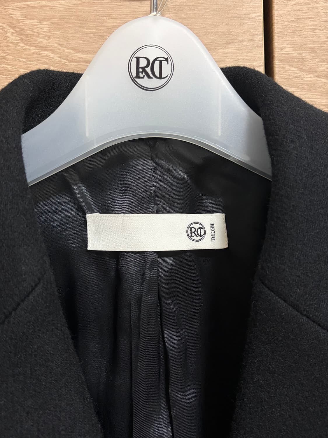 렉토[RECTO] One Button Wool Blazer (Black) 상품이미지3